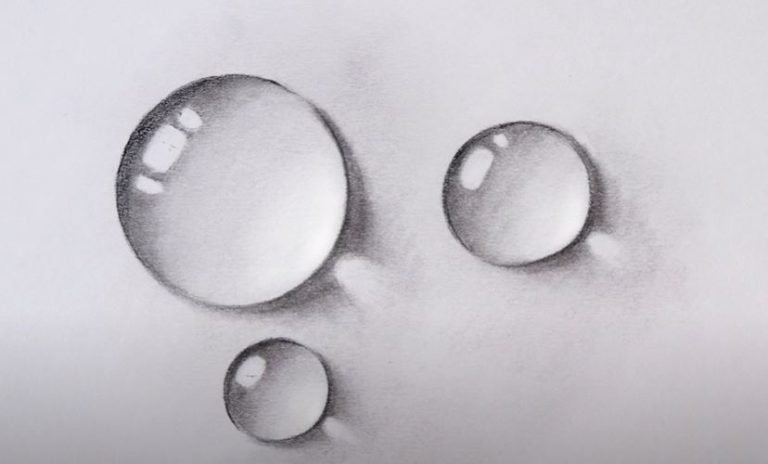 How To Draw A Water Drop with Pencil