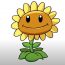 How To Draw Sunflower From Plants Vs Zombies Step by Step