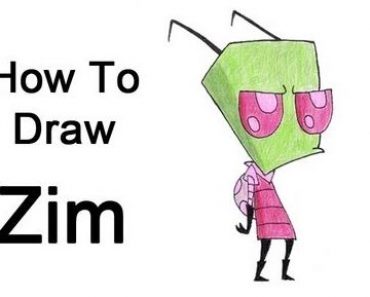 How to Draw Invader Zim Step by Step
