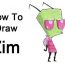 How to Draw Invader Zim Step by Step