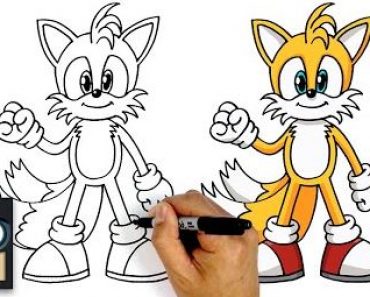 How to draw Tails from Sonic Step by Step