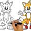 How to draw Tails from Sonic Step by Step