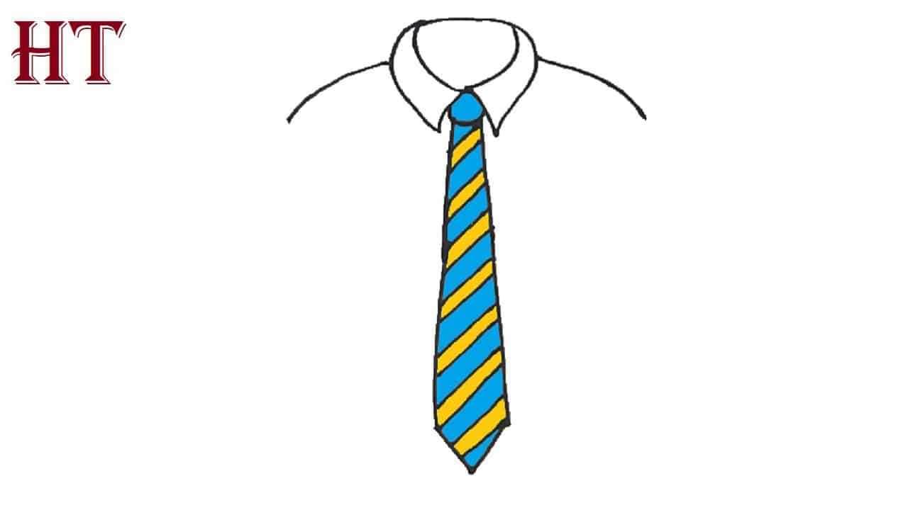 Tie Drawing easy Step by Step