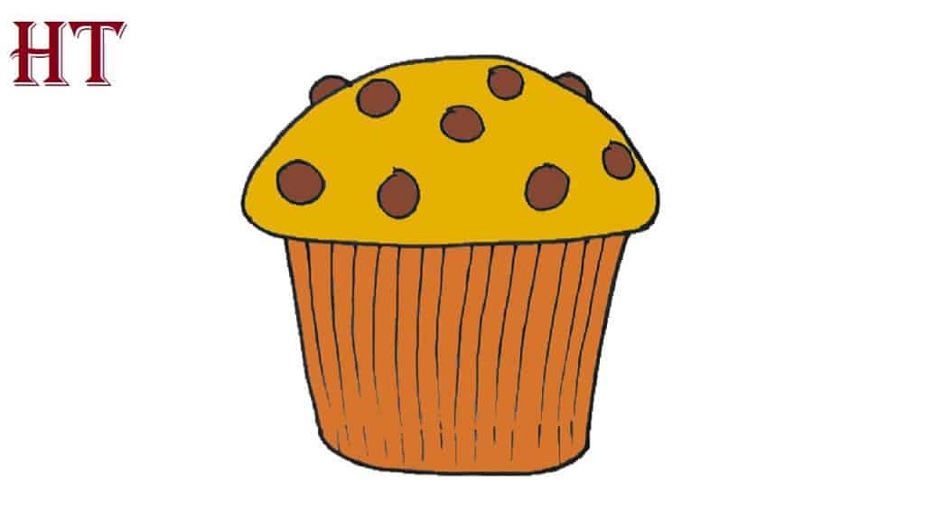 How to draw a muffin