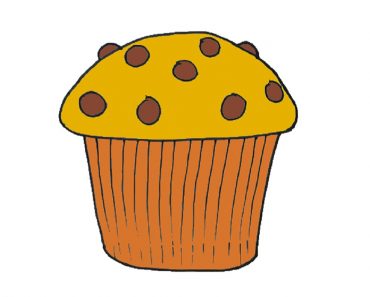 Muffin Drawing easy Step by Step for Beginners
