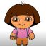 How to draw dora the explorer easy step by step