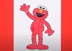 how to draw elmo from sesame street