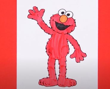 How to draw Elmo from Sesame street Step by Step