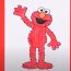 How to draw Elmo from Sesame street Step by Step
