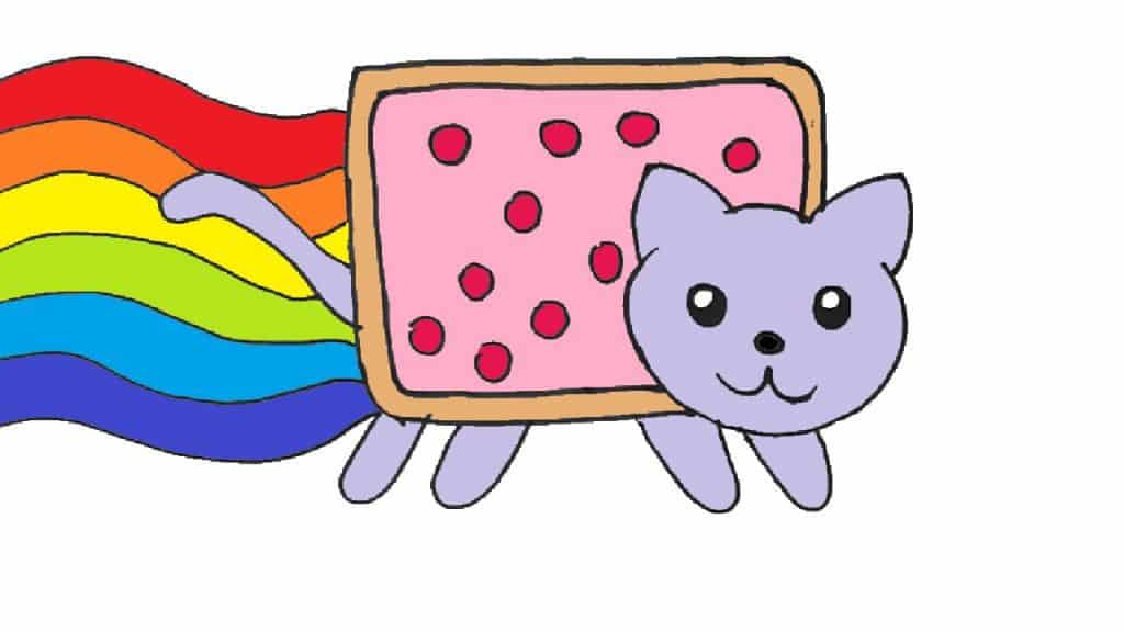 how to draw nyan cat
