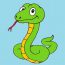Cute Snake Drawing easy Step by Step