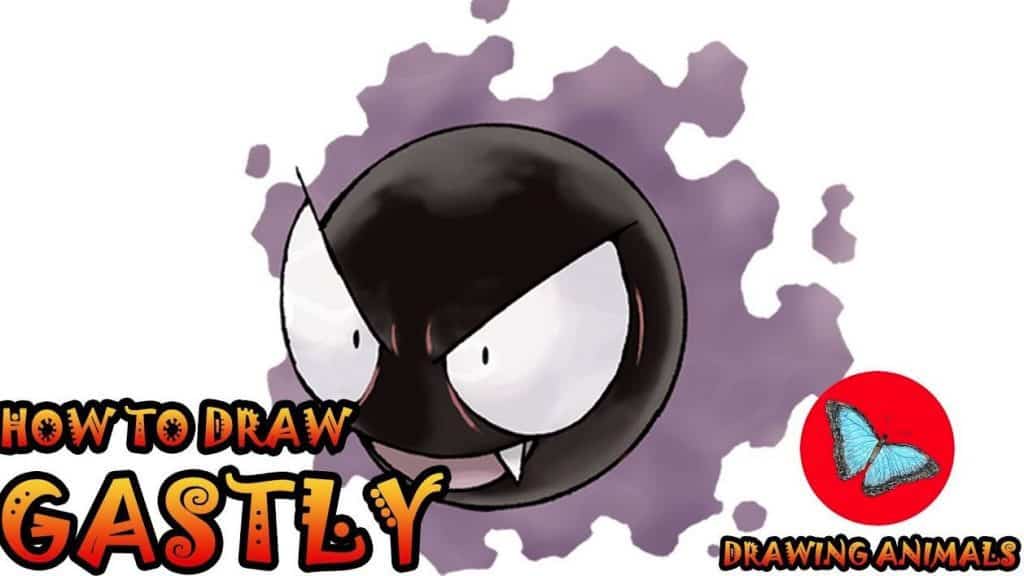 How To Draw Gastly from Pokemon
