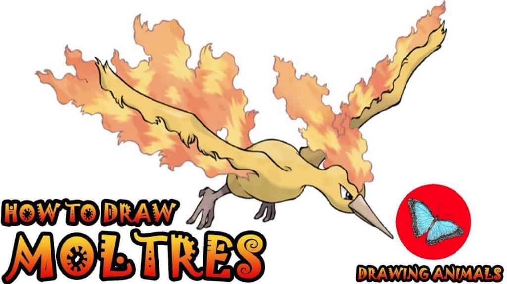 How To Draw Moltres Pokemon