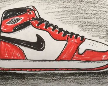 How to Draw A Jordan Shoe Step by Step