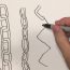 How to Draw Chains Step by Step