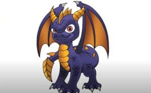 How to Draw Spyro Dragon from Skylanders