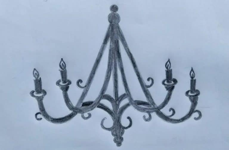 How to Draw a Chandelier Step by Step