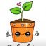 How to Draw a Plant in the Pot Step by Step