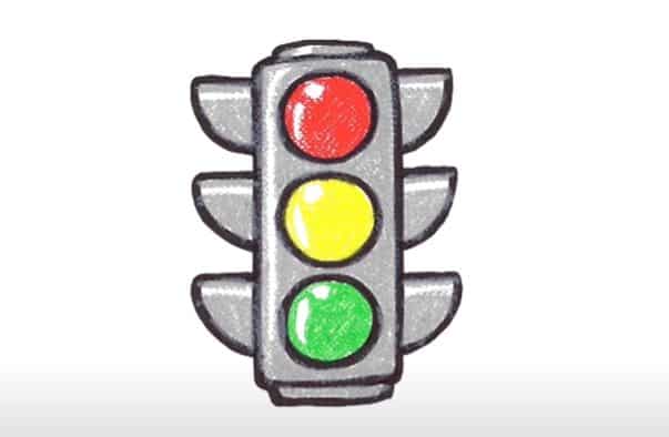 Drawing of a traffic light for kids on Craiyon-saigonsouth.com.vn
