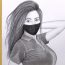 How to draw A Beautiful Girl with Face Mask