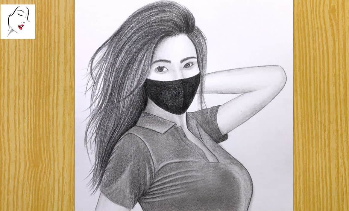 A Cute Girl Thinking With Hand On Side Of Face || Pencil Drawing : r/drawing