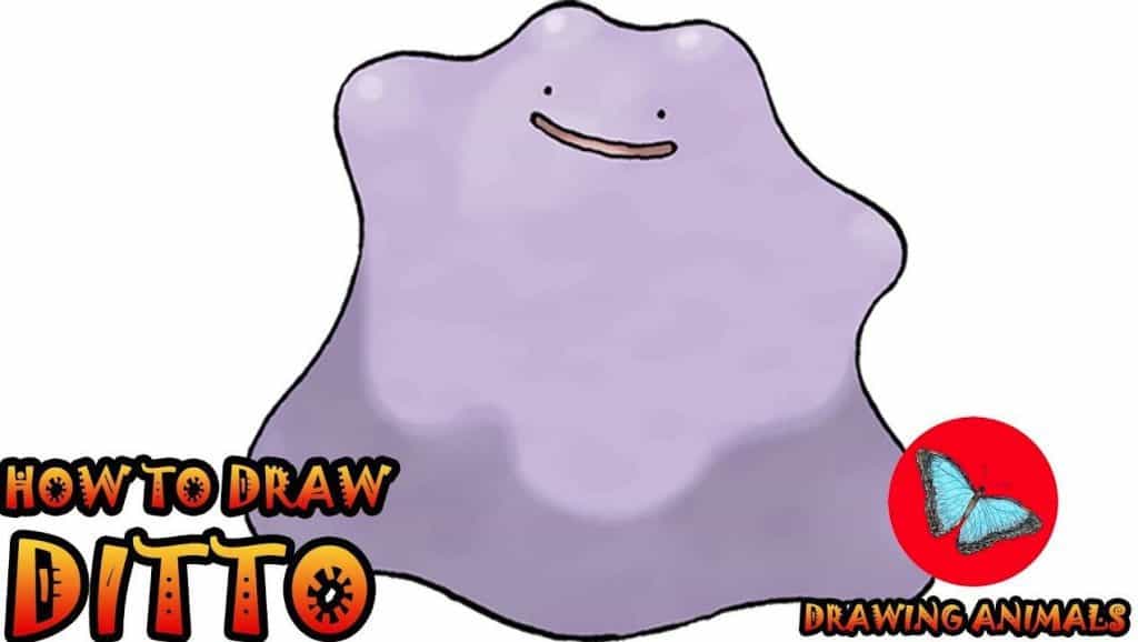 How to draw Ditto from Pokemon