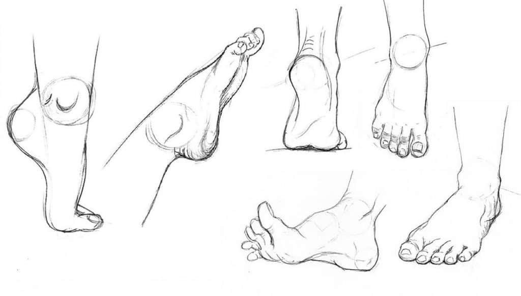 How to draw Feet