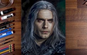 Witcher Drawing - Geralt of Rivia