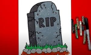How To Draw A Tombstone