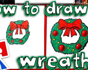 How To Draw A Wreath Step by Step