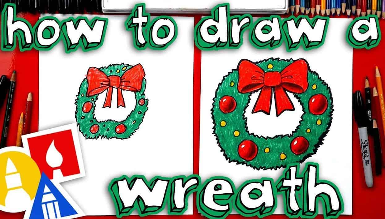 How To Draw A Wreath Step by Step