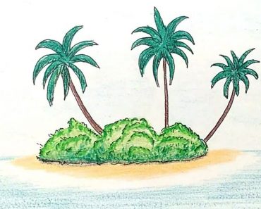 How To Draw An Island Step by Step