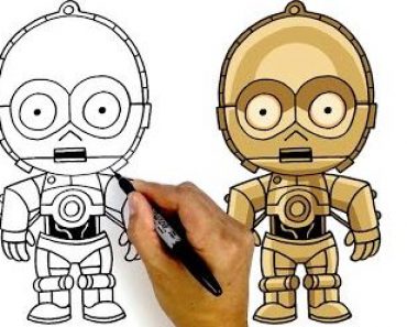How To Draw C3PO Step by Step