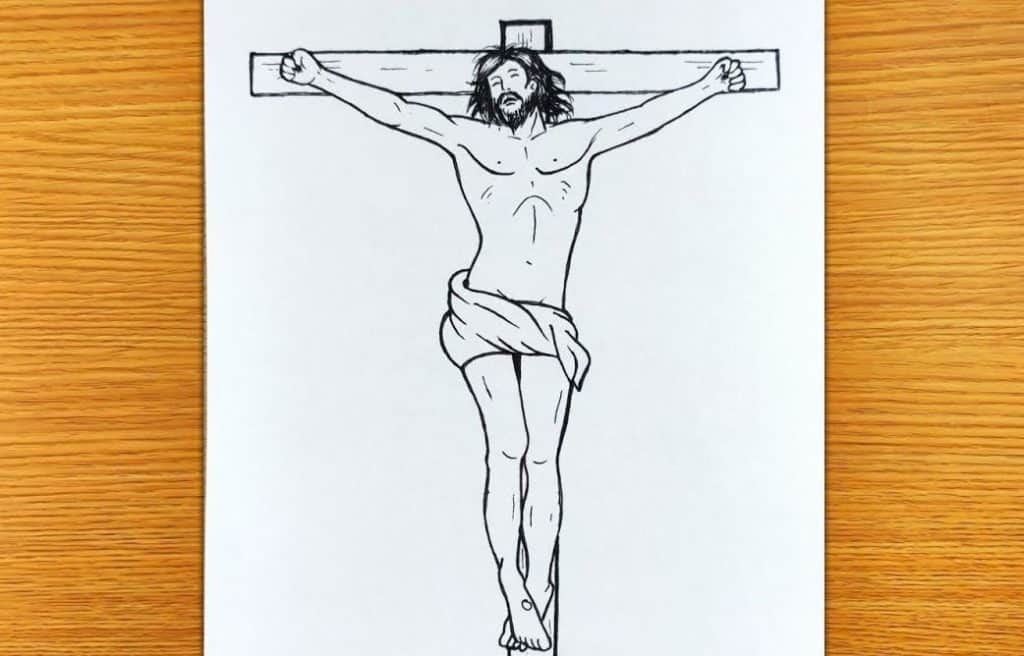 How To Draw Jesus on the Cross