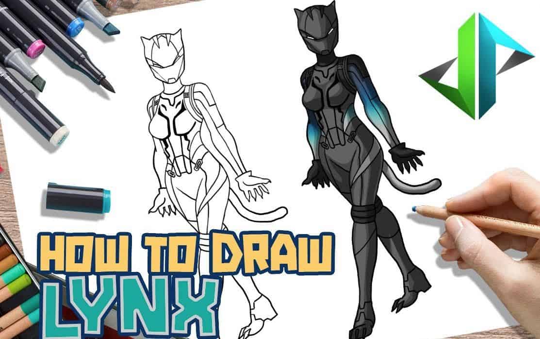 How To Draw Lynx From Fortnite