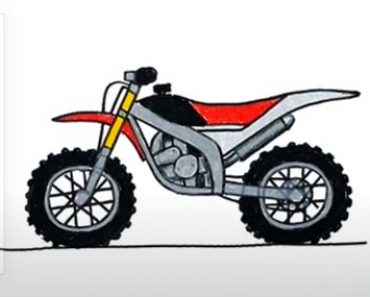 How to Draw A Dirt Bike Step by Step