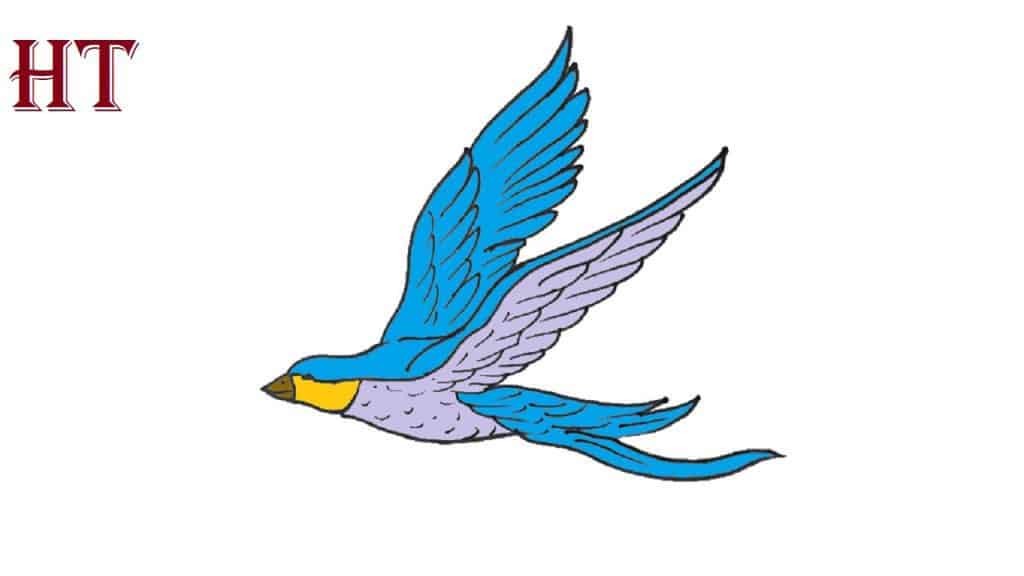 How to Draw A Flying Bird