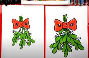 How to Draw A Mistletoe