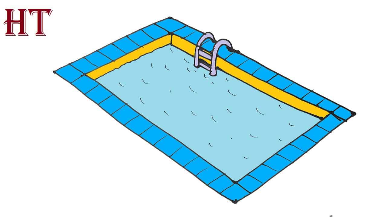 How to Draw A Pool Step by Step