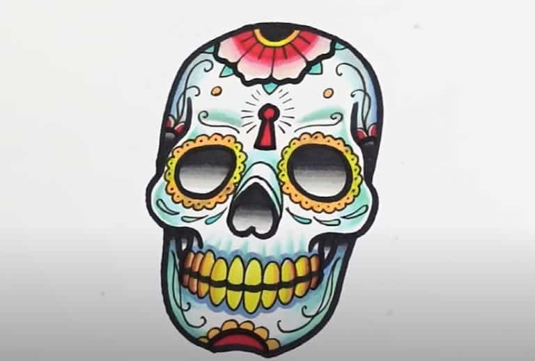 How to Draw A Sugar Skull Step by Step