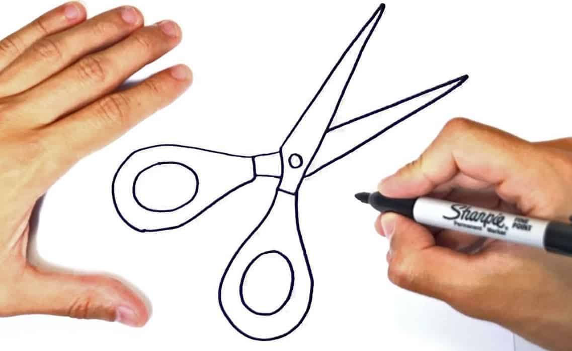 Scissors Drawing - How To Draw Scissors Step By Step