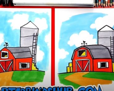 How to Draw a Barn Step by Step