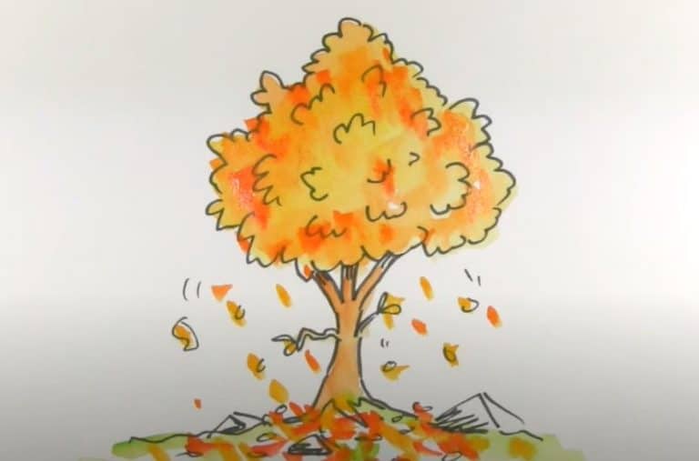 How to Draw a Fall Tree Step by Step