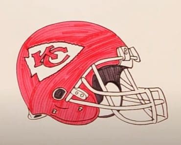 How to Draw a Football Helmet Step by Step