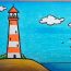 How to Draw a Lighthouse Step by Step