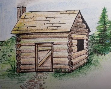 How to Draw a Log Cabin Step by Step