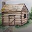 How to Draw a Log Cabin Step by Step