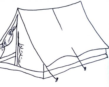 How to Draw a Tent Step by Step