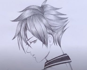 How to draw Anime Boy with only ONE PENCIL