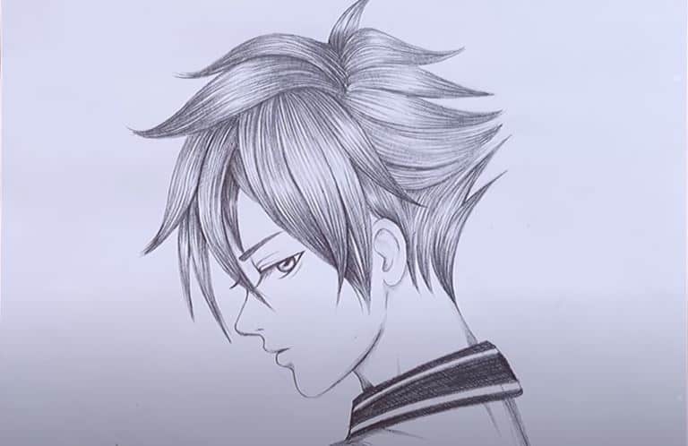 Draw Anime Boy With Mask, Realistic Anime Drawing